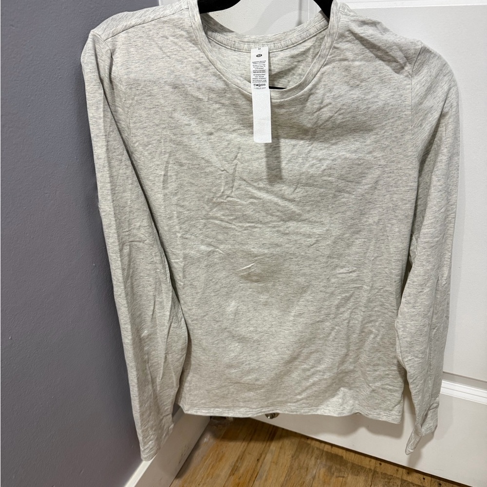 lululemon athletica Light Heather Gray Crewneck Tee